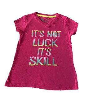 Hot pink shoe sleeve shirt